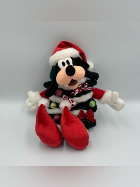 RARE NWT Disney Parks Exclusive Festive Goofy Christmas tree Santa Hat Plush
